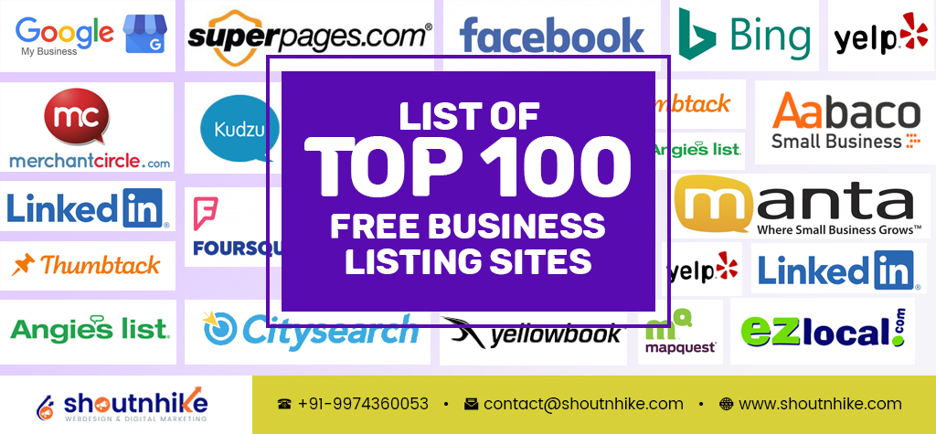 List Of Top 100 Free Business Listing Sites