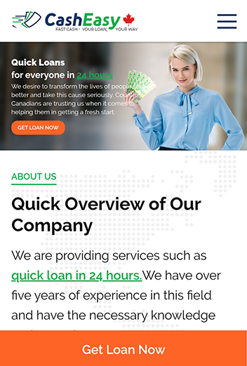 Casheasy.ca Mobile View