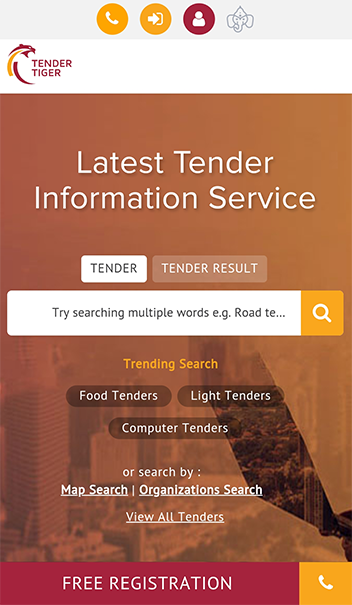 Tendertiger.com Mobile View