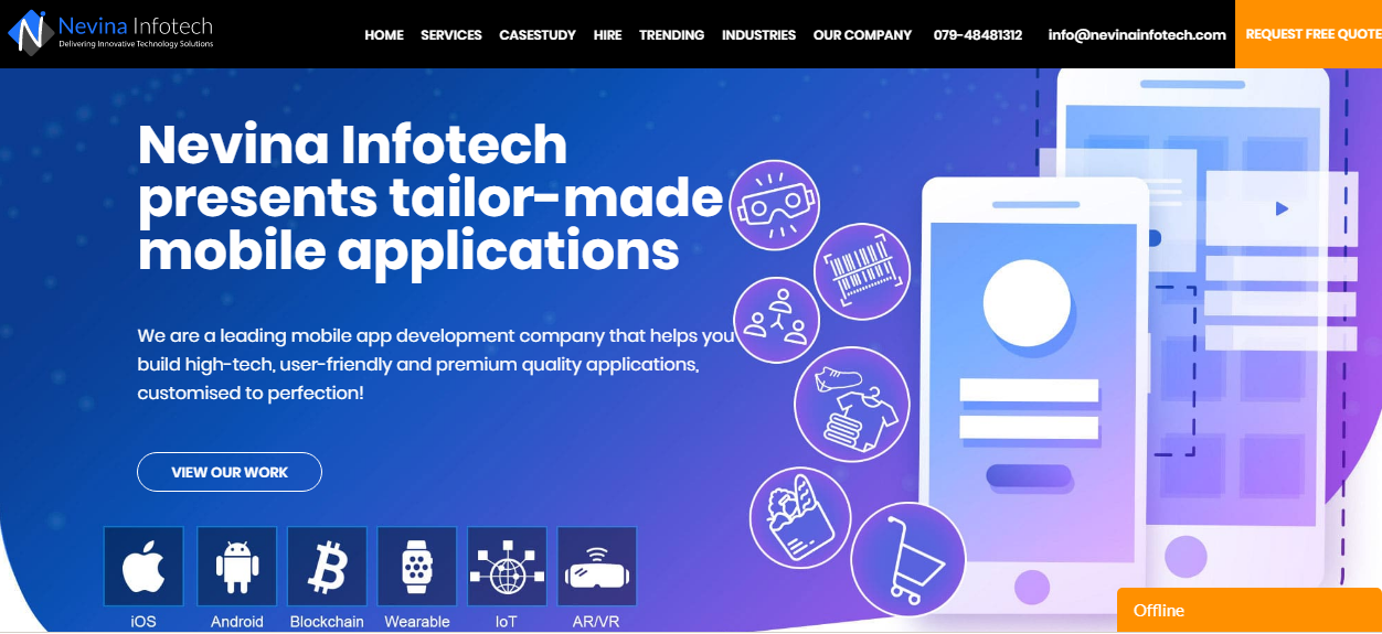 Nevina Infotech Website