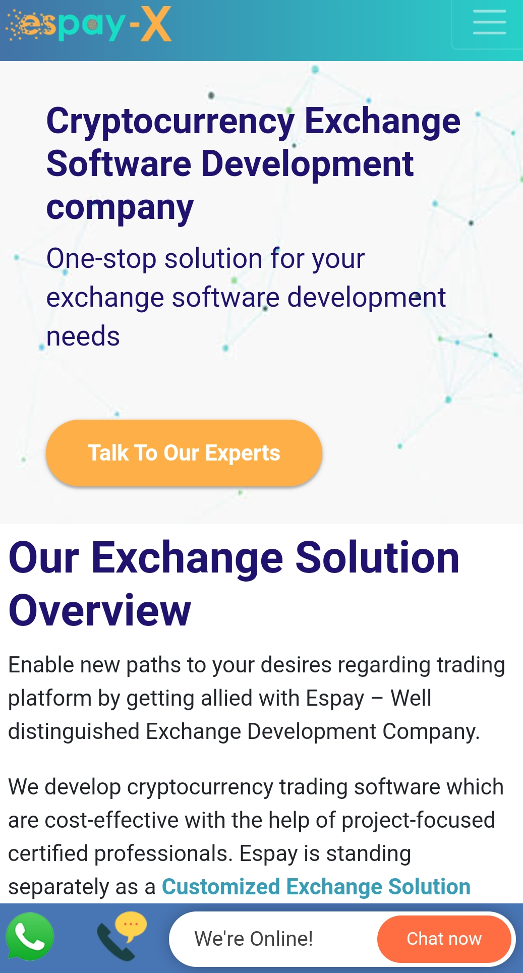 espay.exchange Mobile View
