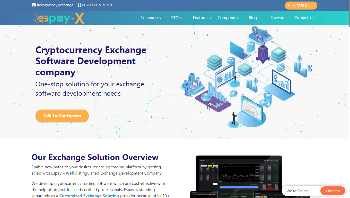 Espay Exchange Website Home Page