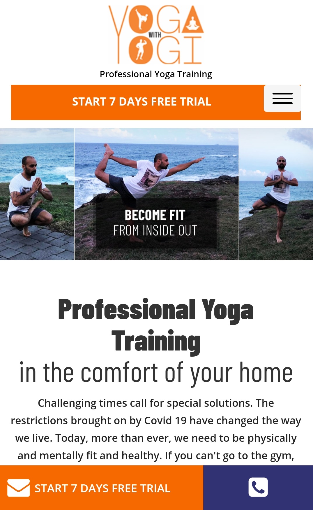 yogawithyogi.com.au website Home Page