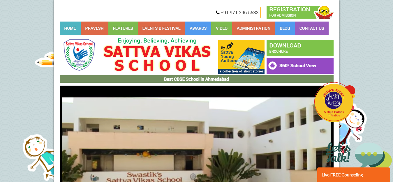 Sattvavikas Website Homepage