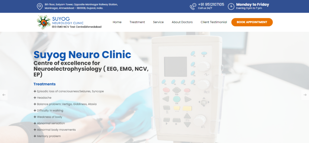 Suyogneuroclinic Website Homepage