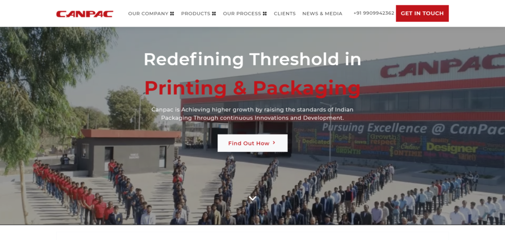 Canpac Website Homepage