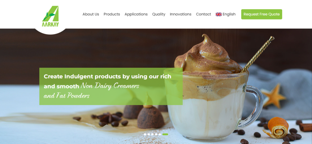 Aarkayfoods Website Homepage