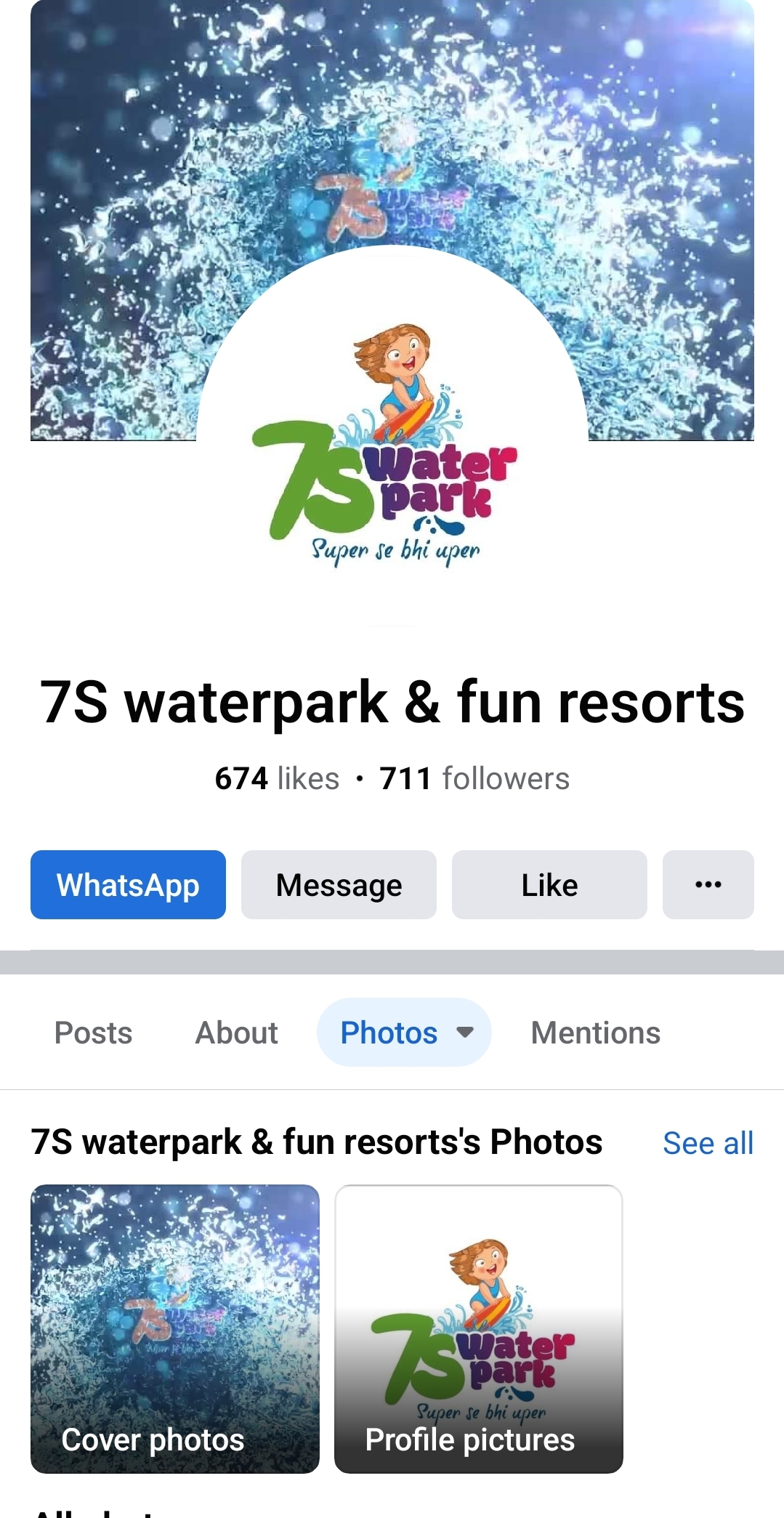 7s Waterpark Facebook