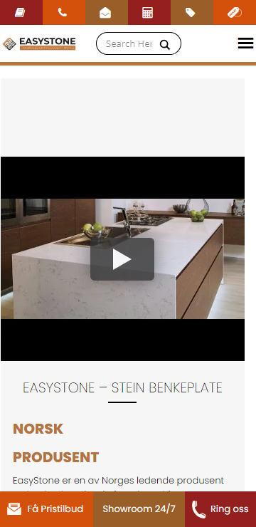 Easystone Mobile Website Homepage