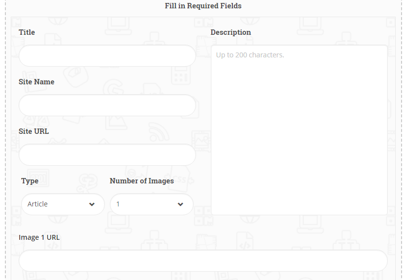 Open graph creation tool Open graph creation tool