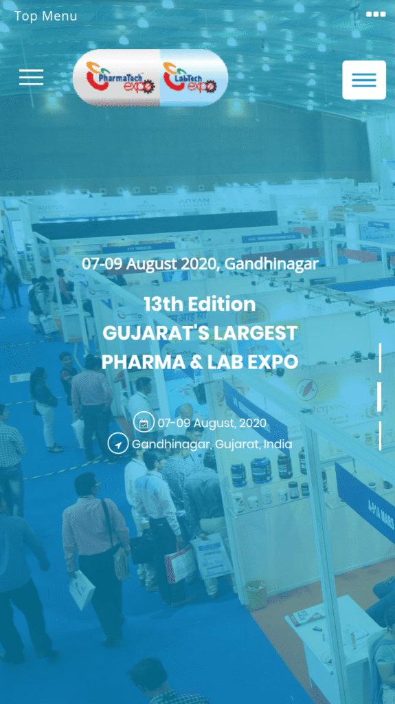 PharmaTech Expo Mobile Home Page