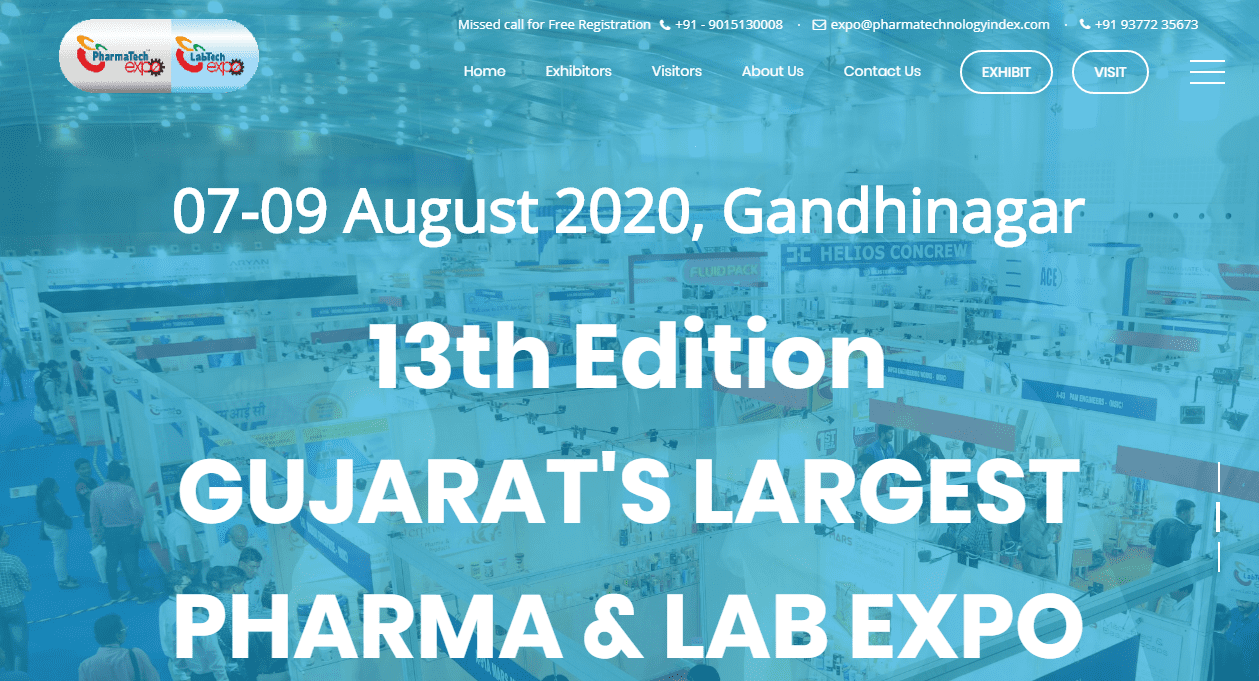 Pharmatechexpo Website Home Page