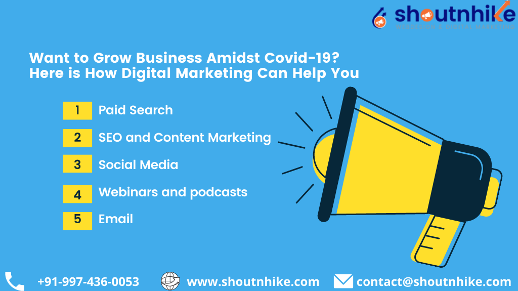 Want to Grow Business Amidst Covid-19? Here is How Digital Marketing Can Help You