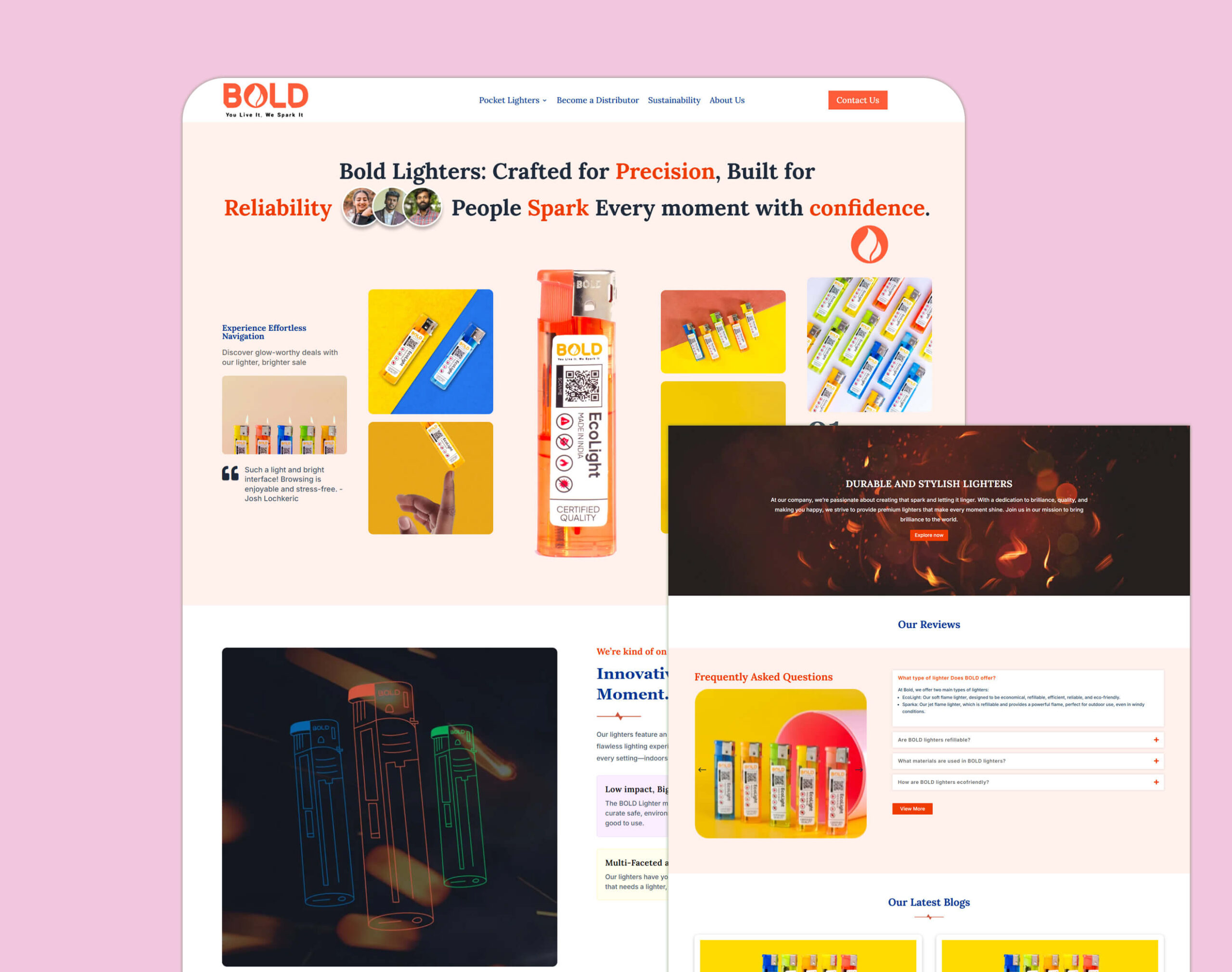 E-Commerce Branding & Website Optimization for Bold Lighters