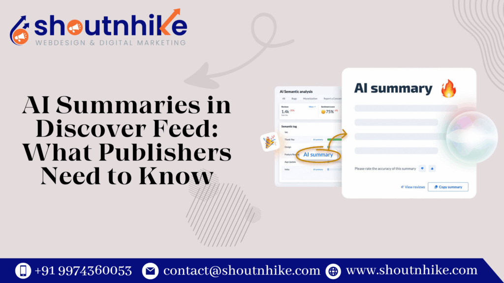 AI Summaries in Discover Feed: What Publishers Need to Know