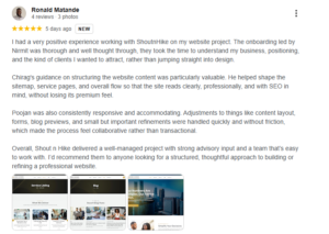 shoutnhike -Client Review