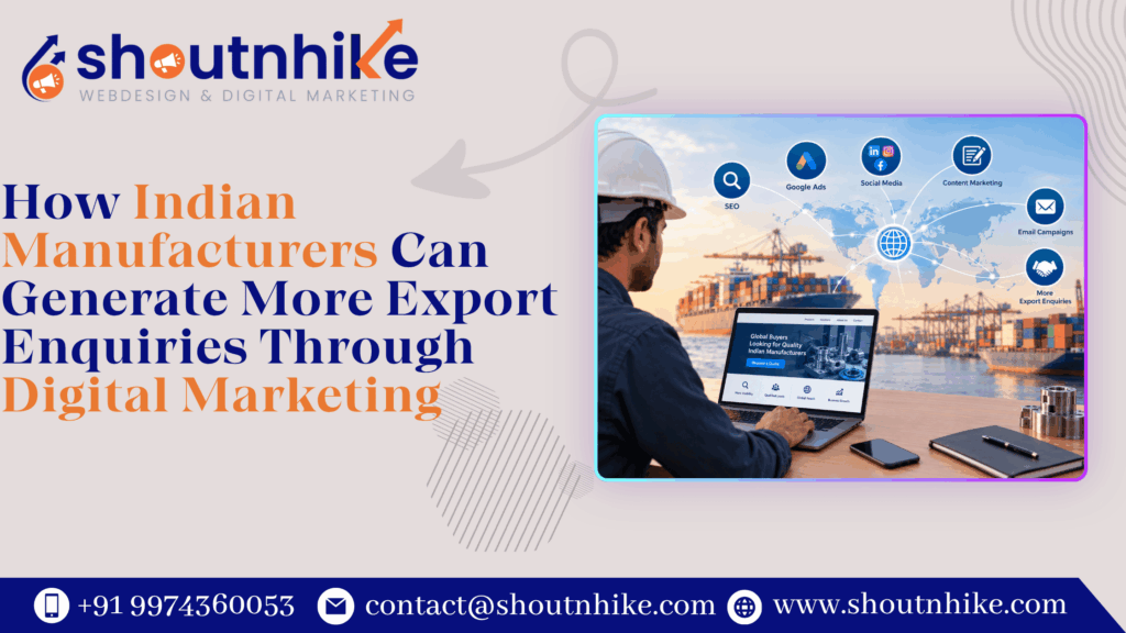 How Indian Manufacturers Can Generate More Export Enquiries Through Digital Marketing